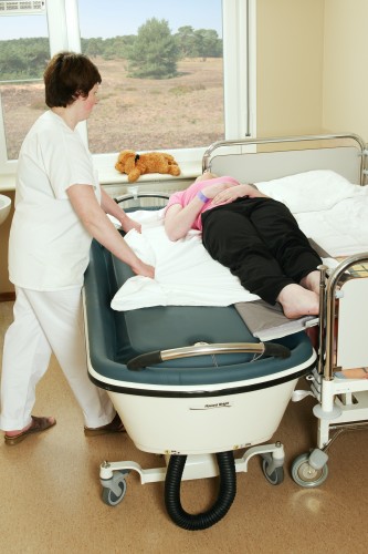 HANDI-roll board ; Shower-bathing trolley - SureHands Patient lift hoist