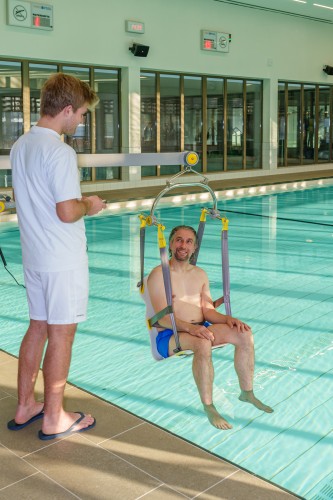 Wheelchair-to-Water™ Pool Lift - SureHands Patient lift hoist