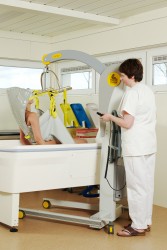 Mobile lift 2600 (Victor) , Bathing sling , Bathing sling with head support