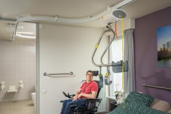 Ceiling Lift Track System ; Ceiling Track Rails ; SureHands® Body Support - SureHands Patient lift hoist