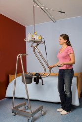 Track-to-Track Motor™ ; Transport trolley for Track-to-Track Motor™ - SureHands Patient lift hoist