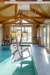 Ceiling motor as pool lift ; Pool lift chair 2 - SureHands Patient lift hoist