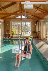 Ceiling motor as pool lift ; Pool lift chair 2 - SureHands Patient lift hoist