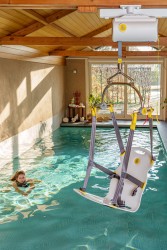 Ceiling motor as pool lift ; Pool lift chair 2 - SureHands Patient lift hoist