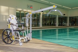 Wheelchair-to-Water™ Pool Lift - SureHands Patient lift hoist