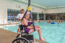 Wheelchair-to-Water™ Pool Lift ; Pool lift chair 2 - SureHands Patient lift hoist