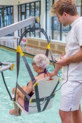 Wheelchair-to-Water™ Pool Lift ; Pool lift chair 2 - SureHands Patient lift hoist
