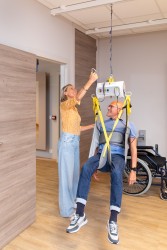 Portable ceiling motor with “tarzan” system - SureHands Patient lift hoist