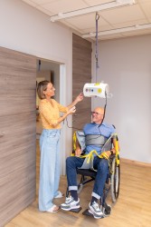 Portable ceiling motor with “tarzan” system - SureHands Patient lift hoist